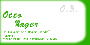 otto mager business card